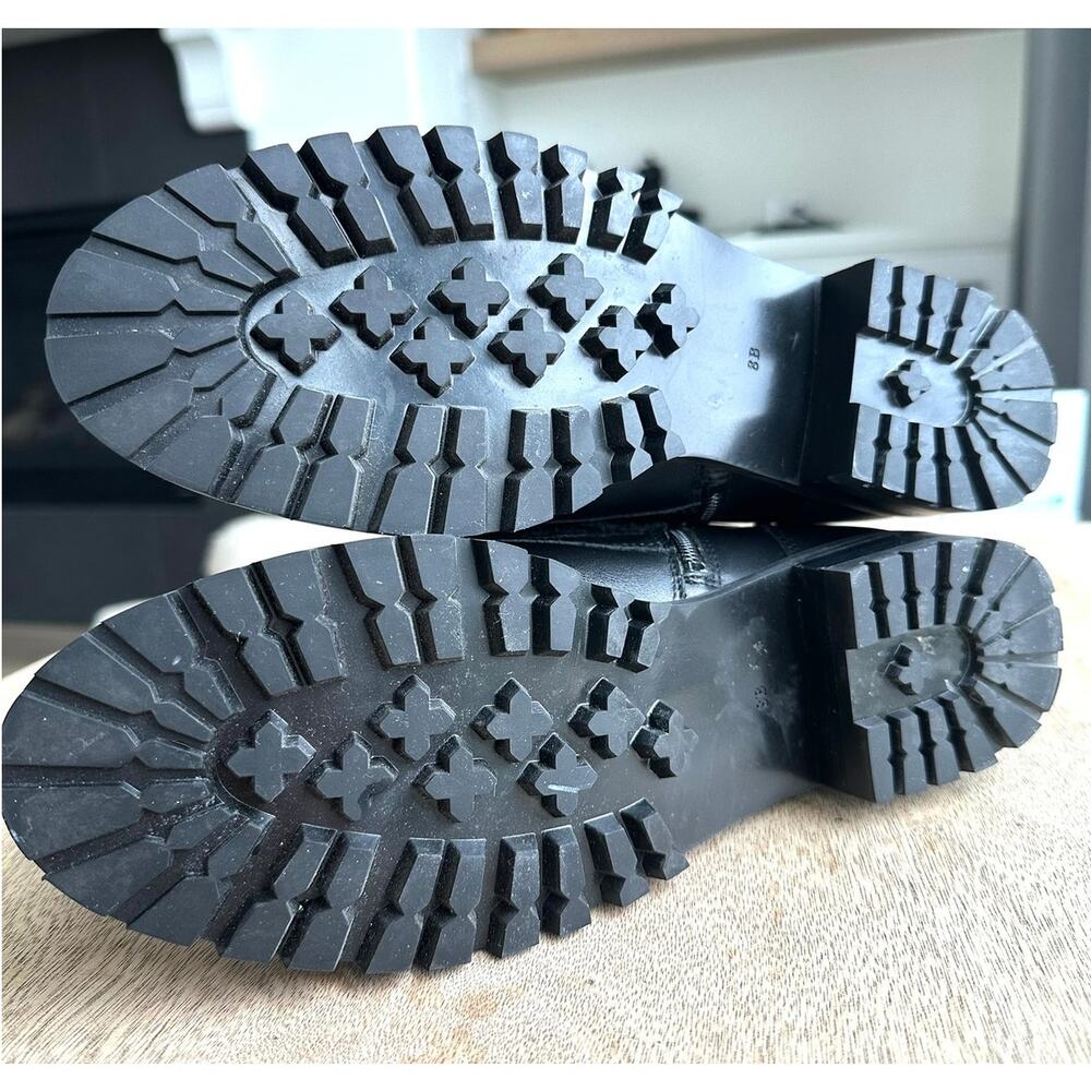 Kate Spade Raquelle Lace-Up Shearling Combat Boots, Black, Size 8.5 Combat Edgy - Picture 7 of 9